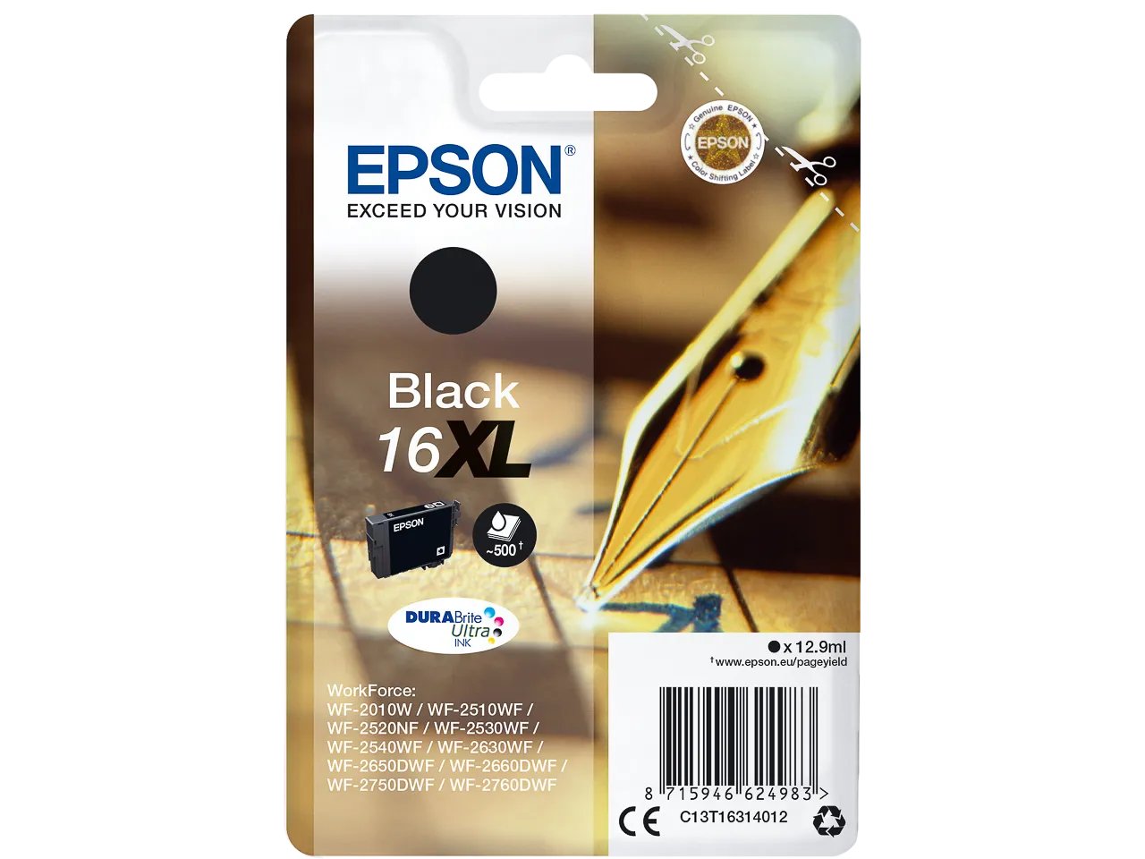 T1631 - EPSON WF2010 - cartouche noire Grande Capacité