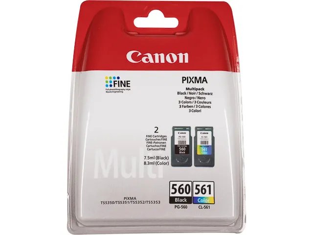 PG560+CL561 CANON TS5350 - cartouche  (2)noire+CL