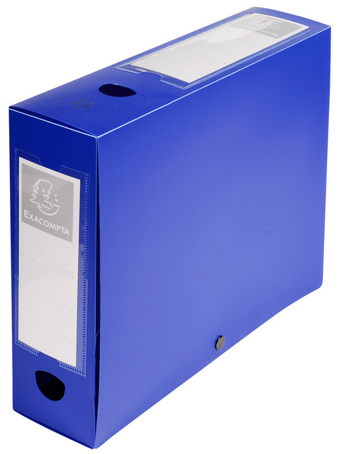 BOITE DE CLASSEMENT POLYPRO 7/10E DOS 80 MM BLEU