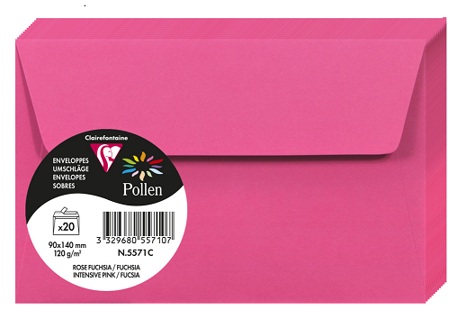 PAQUET 20 ENV.90X140  ROSE FUSHIA