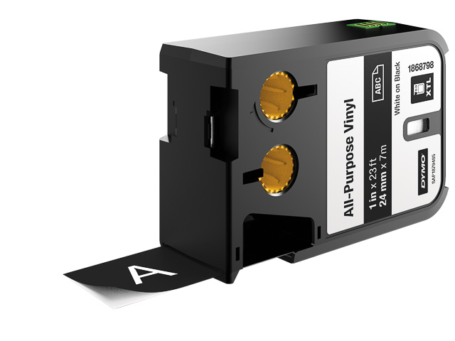 1868798 DYMO XTL 24mm  - blanc sur noir