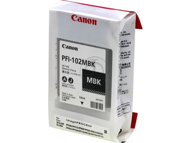 PFI102MBK - CANON Cartouche Encre PFI-102MBK Noir Mat 130ML