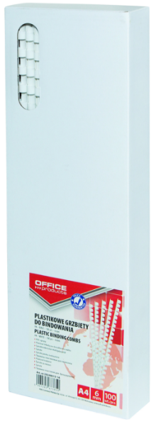 100 reliures spirale anneaux plastique 6 mm blanc