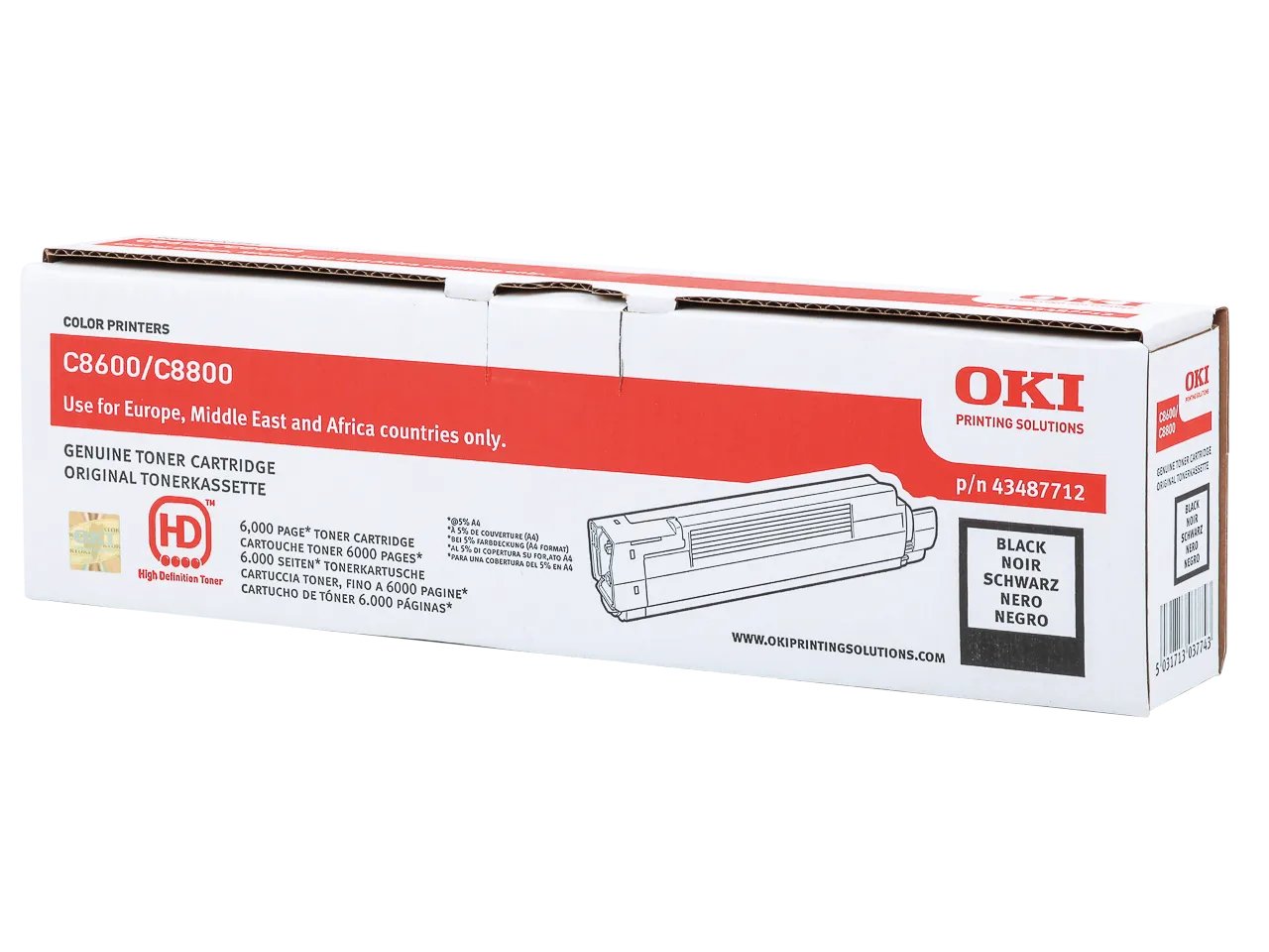 43487712 OKI C8600 Toner noir