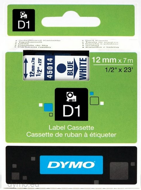 RUBAN DYMO POCKET/4500 12MM BLEU/BLANC