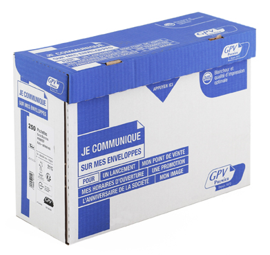 250 POCHETTES BLANCHES C4 229X324 100G AUTOADHESIVE AVEC BANDE DE PROTECTION 