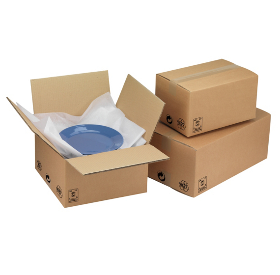 PAQUET 15 CAISSES AMÉRICAINES DOUBLE CANNELURE 430X300X300 MM