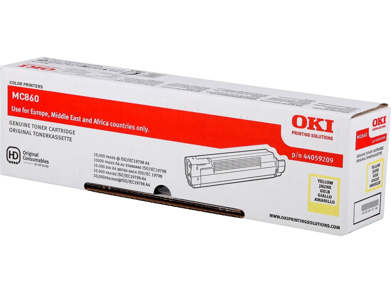 44059209 OKI MC860 Toner Jaune