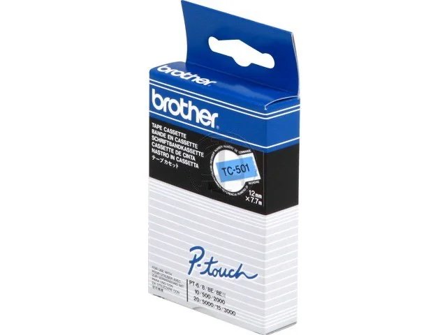 TC501 BROTHER PTOUCH 12mm - noir sur bleu