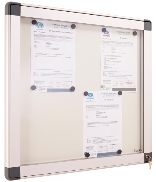 VITRINE D'INTERIEUR ALUDRA FOND METAL 6F A4