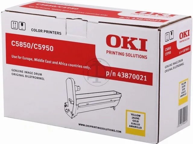 43870021 OKI C5850 Tambour (OPC) Jaune