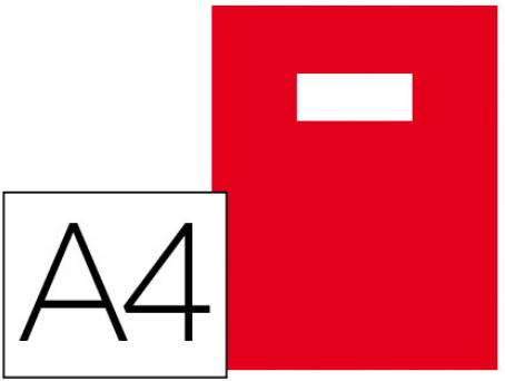 PROTEGE CAHIER PVC 21X29.7 OP ROUGE 220 MIC