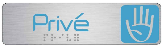 PLAQUE DE SIGNALISATION 170X45 MM PRIVE