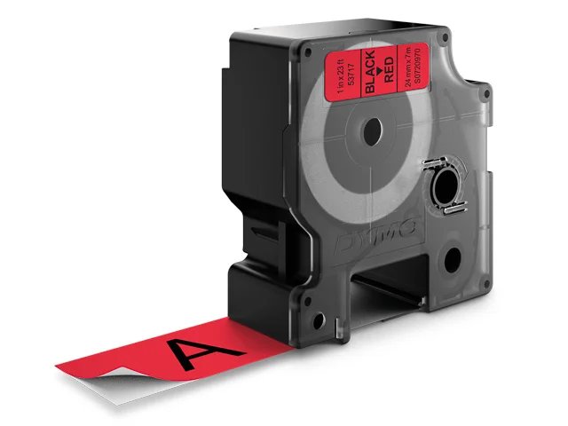 Ruban pour étiqueteuse Dymo 7 m x 24 mm Noir sur Rouge