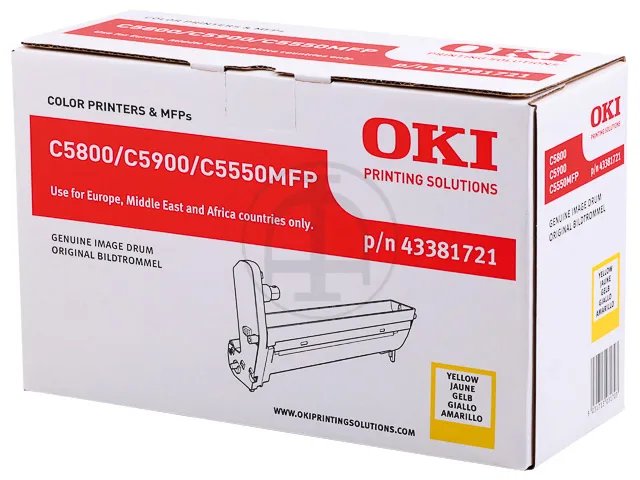 43381721 OKI C5800 Tambour (OPC) Jaune
