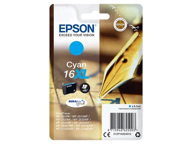T1632 - EPSON WF2010 - cartouche  cyan Grande Capacité