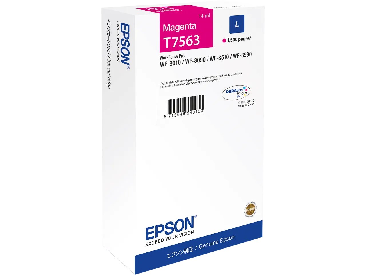 C13T756340 EPSON WF8010 - cartouche magenta - Standard