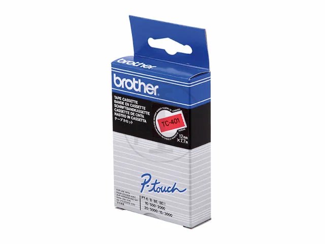 TC401 BROTHER PTOUCH 12mm- noir sur rouge