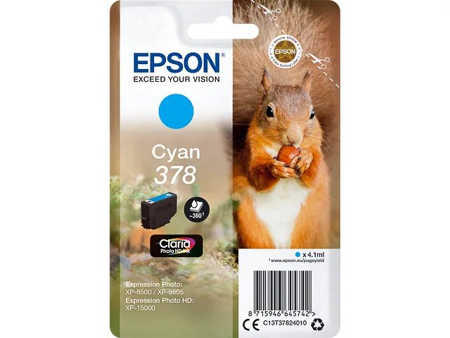 EPSON 378 - T3782 - EPSON XP8500 - cartouche  cyan - Standard