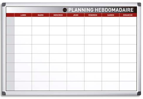 PLANNING  MAGNETIQUE HEBDOMADAIRE PERPETUEL 90X60