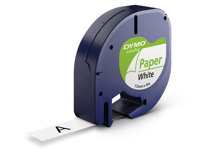 S0721520 DYMO 12mm  - blanc sur noir