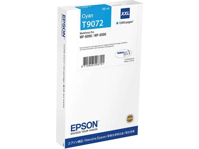 C13T907240 - EPSON Cartouche T9072 Durabrite Pro XXL Cyan 69,1ml - cartouche  cyan Grande Capacité