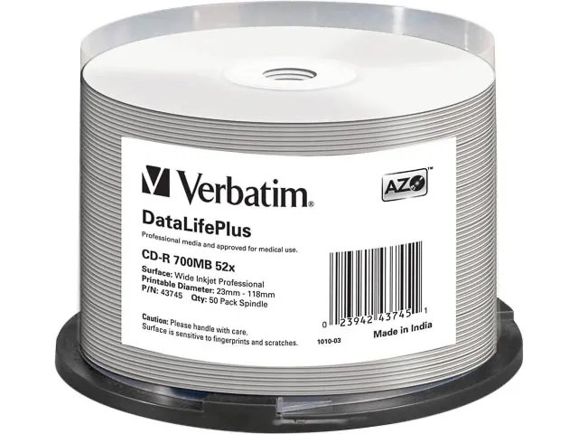 VERBATIM CDR80 700MB 52x (50) SP