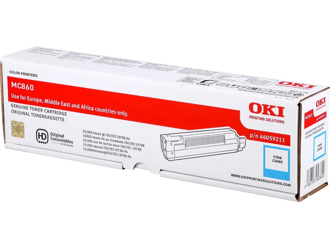 44059211 OKI MC860 Toner cyan