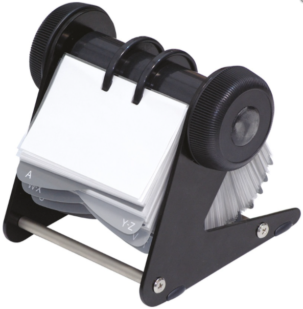 PORTE-CARTES DE VISITE ROTATIF NOIR 400 CARTES