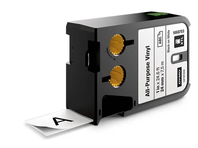 1868753 DYMO XTL 24mm  - blanc sur noir