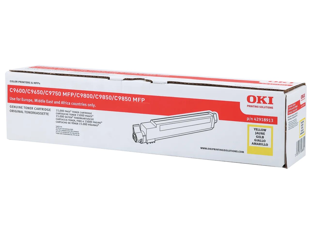 42918913 OKI C9600 Toner Jaune