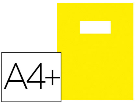 PROT CAHIER PVC 24X32 OP JAUNE 220 MICRONS