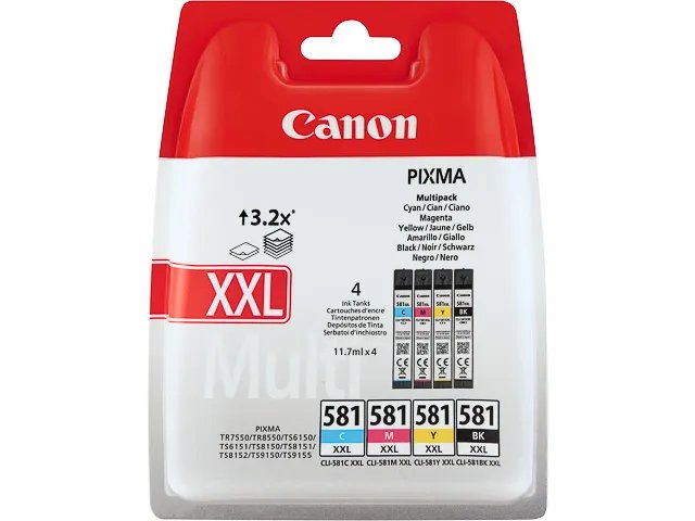 CLI581XXL CANON TS6150 - cartouche  (4) CMYK très Grande Capacité