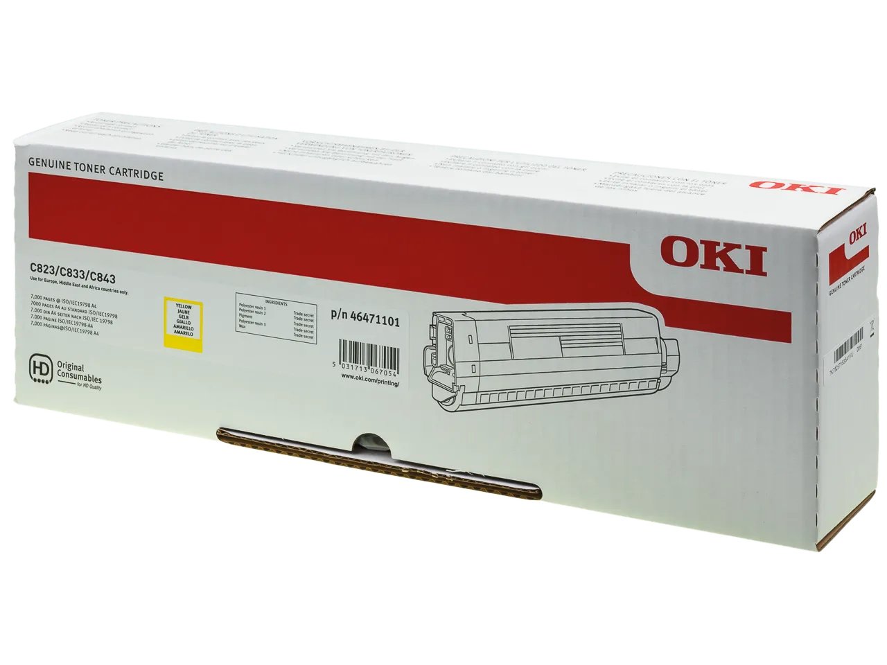 46471101 OKI C823 Toner Jaune