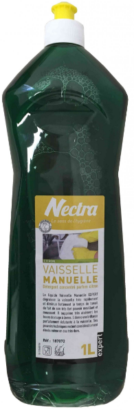 LIQUIDE VAISSELLE ECOLABEL 1 LITRE  AVEC BOUCHON « PUSH PULL »