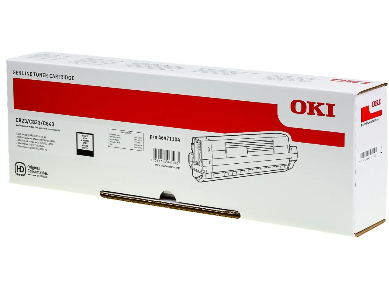 46471104 OKI C823 Toner noir - Standard