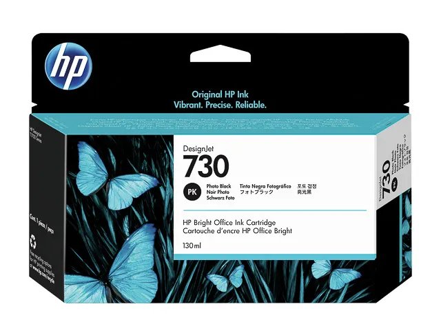 P2V67A HP DesignJet d'encre HP730 - T1700 photo  - cartouche noire - Standard