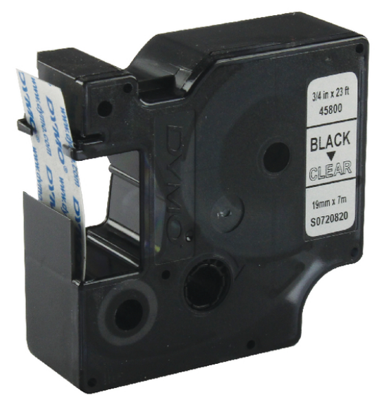 RUBAN DYMO POCKET/4500 19MM NOIR/TRANSP