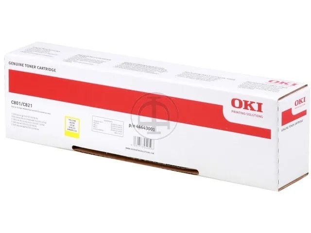 44643001 OKI C801 Toner Jaune