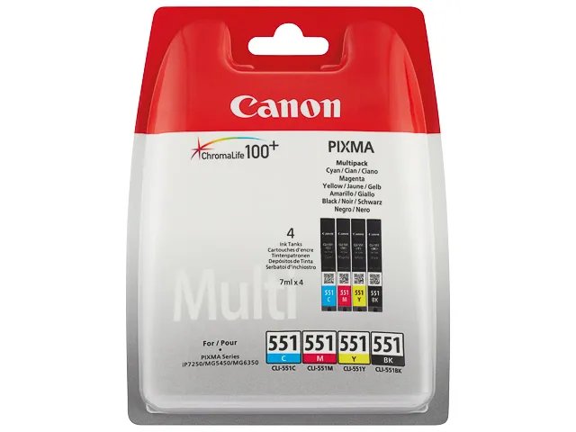 CANON Cartouche encre CLI551Z Noir & Couleur Pack Blister 6509B009 No.551 