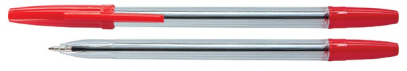 STYLO BILLE CRISTAL POINTE MOYENNE ROUGE