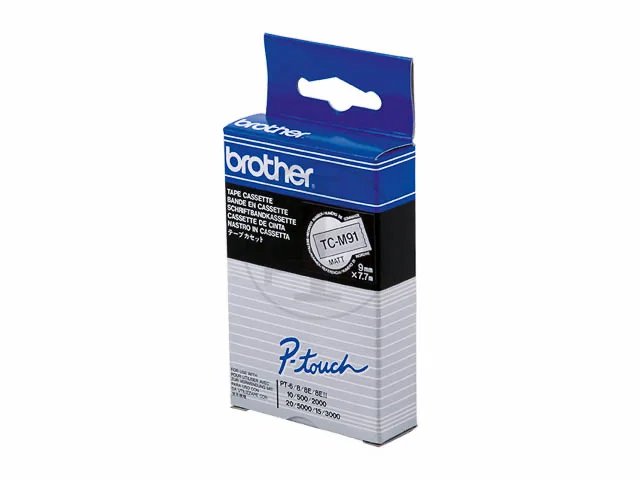 TCM91 BROTHER PTOUCH 9mm - noir sur Transparent
