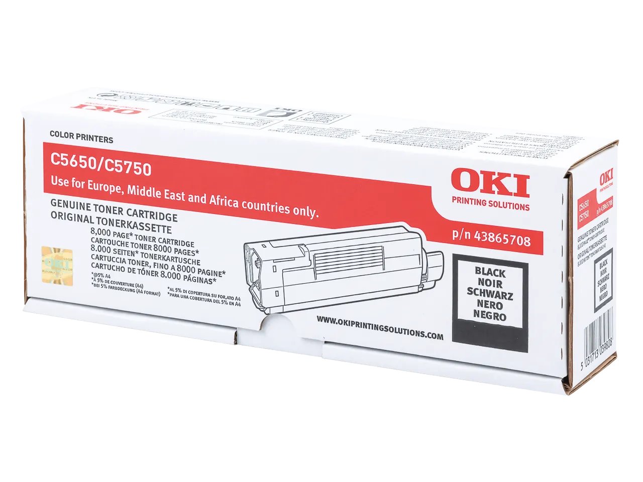 43865708 OKI C5650 Toner noir