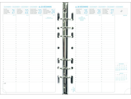 RECHARGE EXATIME 21 14.2X21 CM SEMAINE SUR 2 PAGES VERTICAL