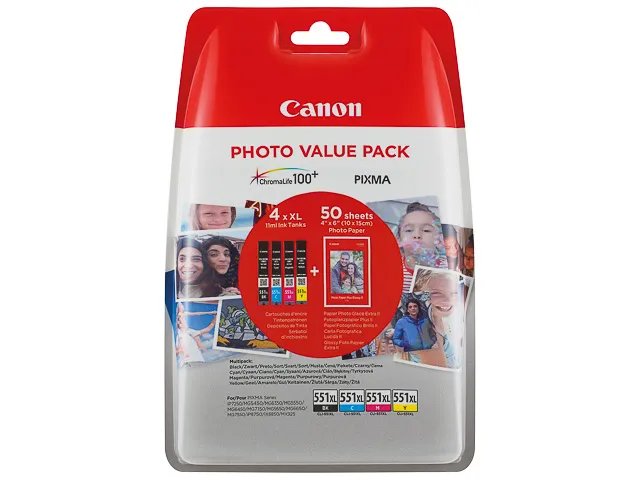 CANON PACK CLI551XL CANON MP540 - cartouche  (4) CMY+photo 