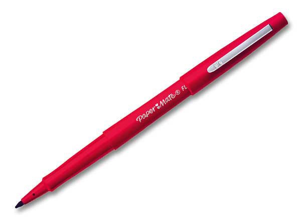 PAPERMATE FLAIR TEMPO NYLON ROUGE - Conditionement Boite de 12 - Commande à l'unité