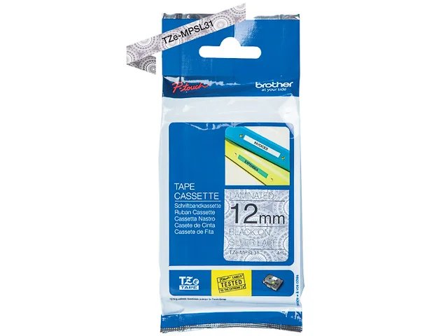 TZEMPSL31 BROTHER PT 12mm - argent sur noir