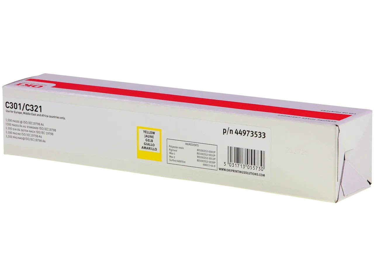 44973533 OKI C301 Toner Jaune