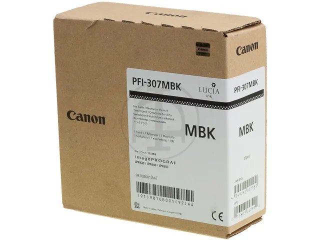 PFI307Noir Mat CANON IPF830 - cartouche Mat Noir