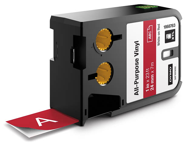 1868763 DYMO XTL 24mm - rouge sur noir